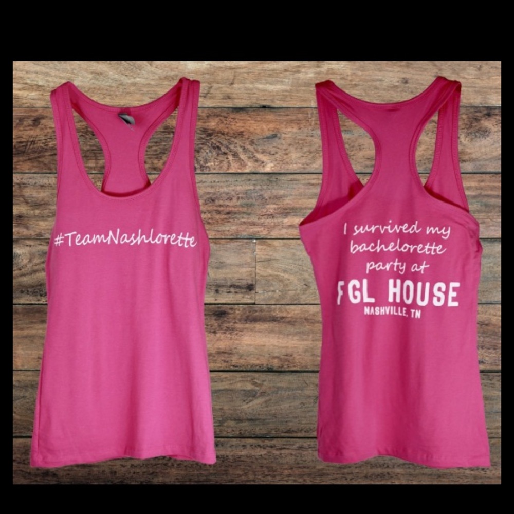 Pink #TeamNashlorette tank top